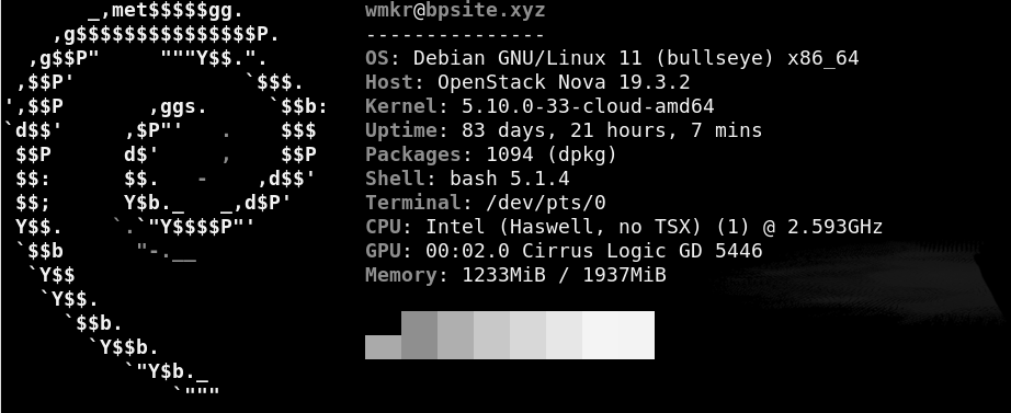 Cloudlab terminal overview